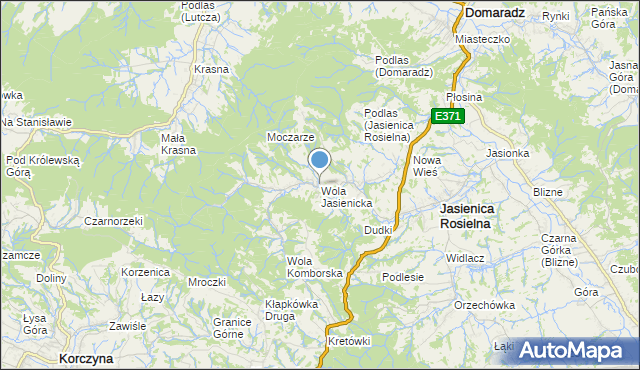 mapa Wola Jasienicka, Wola Jasienicka na mapie Targeo